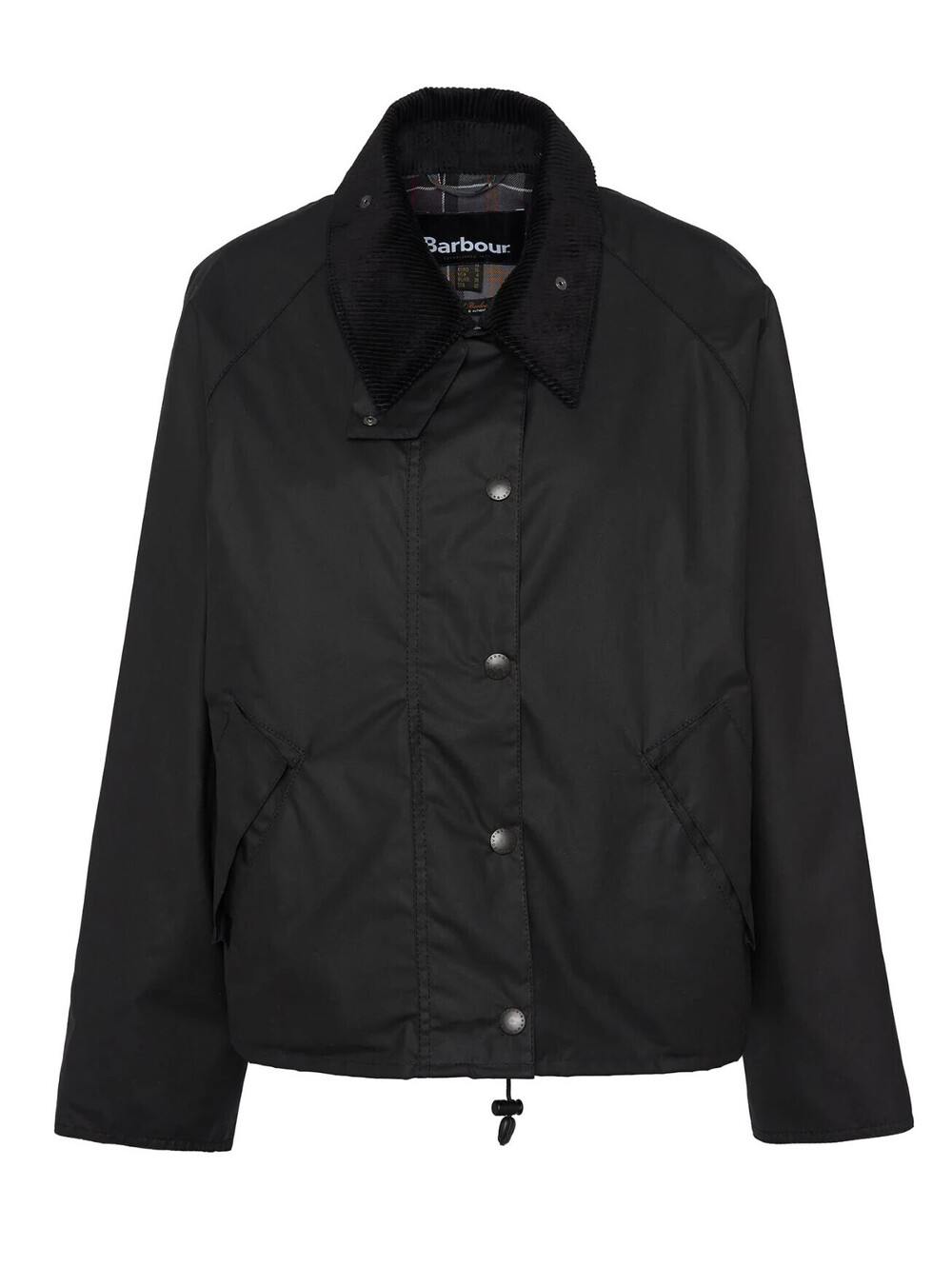 NEW,  BARBOUR women's Transport Waxed Cotton Jacket in Black size 12  #WAX345